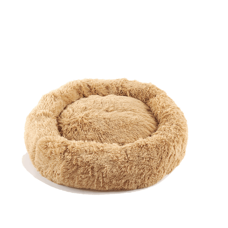 cuddler dog bed in sand