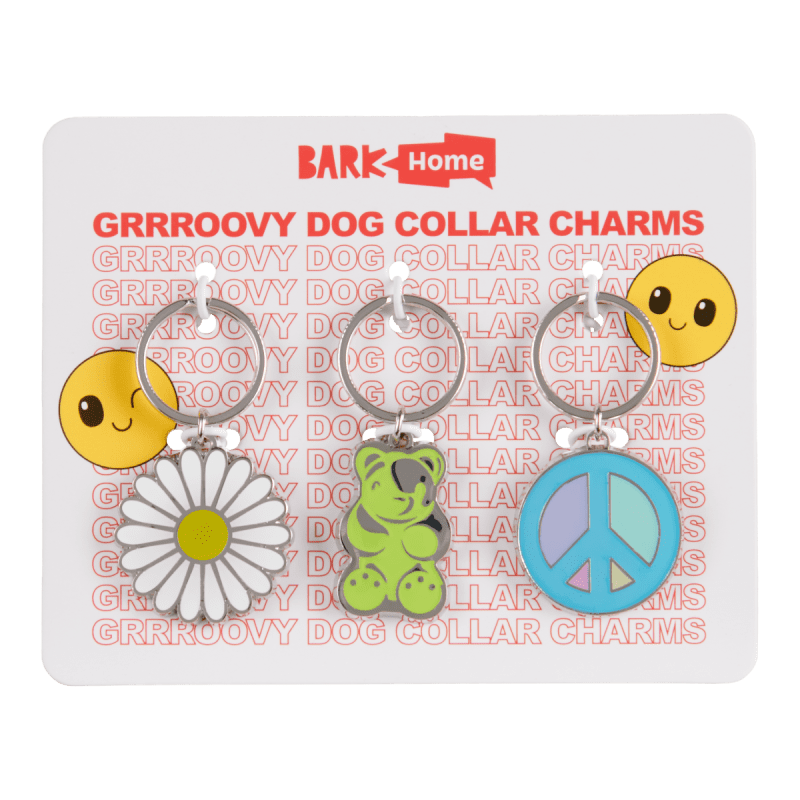 HOME ATB 212054 GRRROOVY DOG COLLAR CHARMS GRID 0025